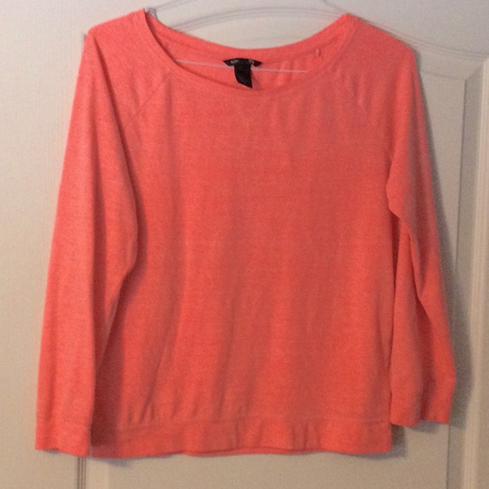Woman’s Basic H&M Pink/Salmon Colored Long Sleeve Tee Sz M